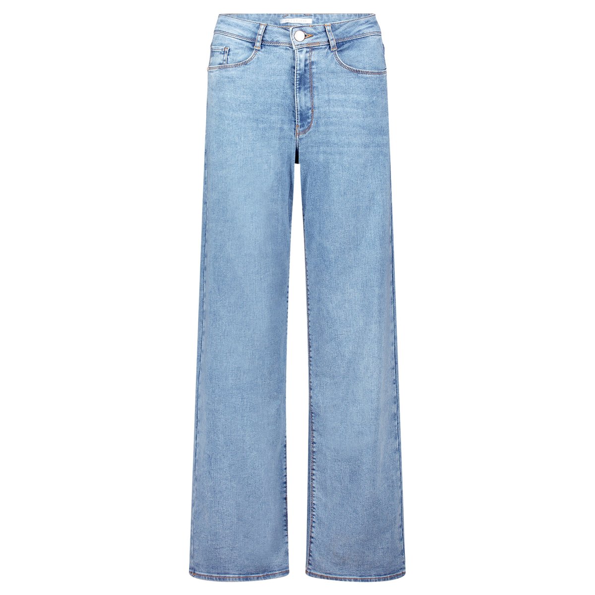 Jean taille haute à jambes larges light blue denim, BETTY & CO