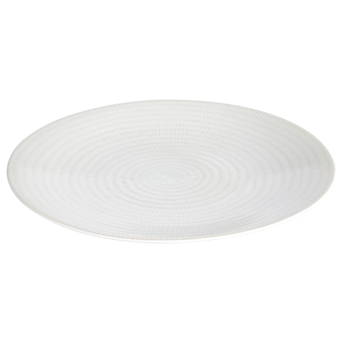 Lot de 6 assiettes en céramique RICE blanc, SECRET DE GOURMET