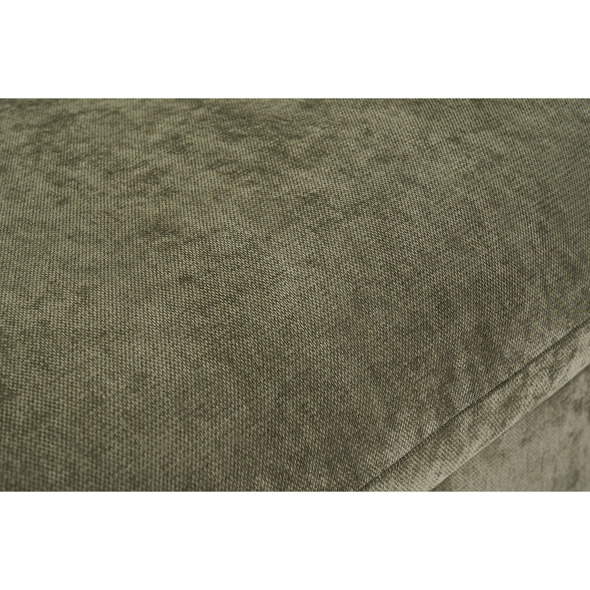 Canapé 2 places en tissu effet velours texturé beige PAULIN kaki, MILIBOO