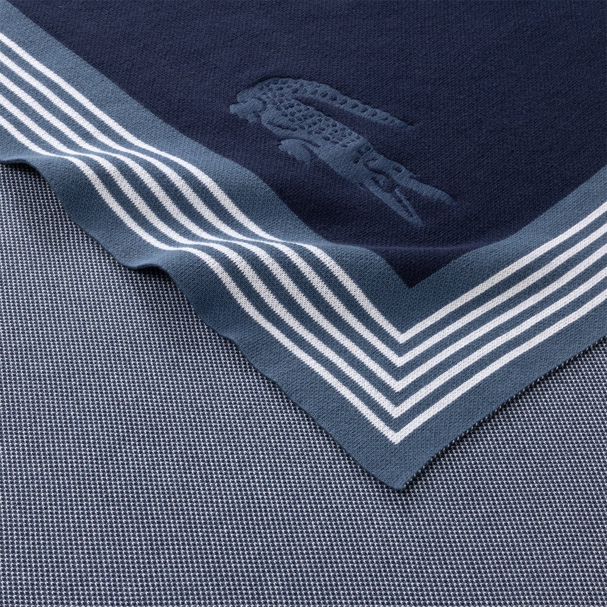 Plaid en coton, L FRAME marine, LACOSTE HOME
