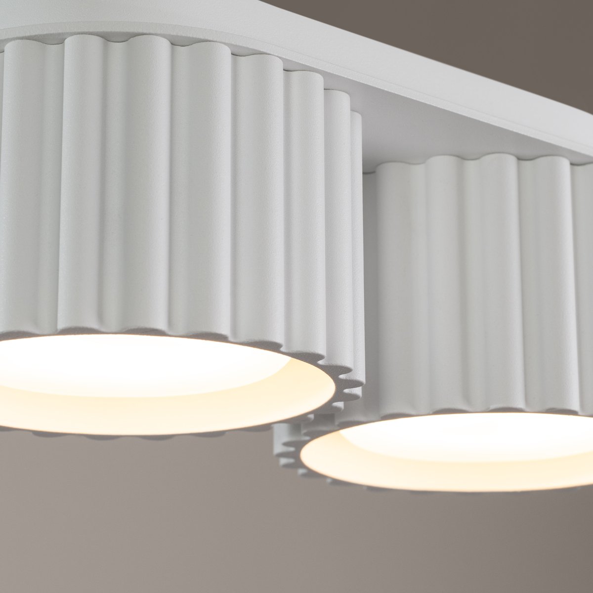 Plafonnier Aluminium Blanc Gx53 2 Aura blanc, EDEN