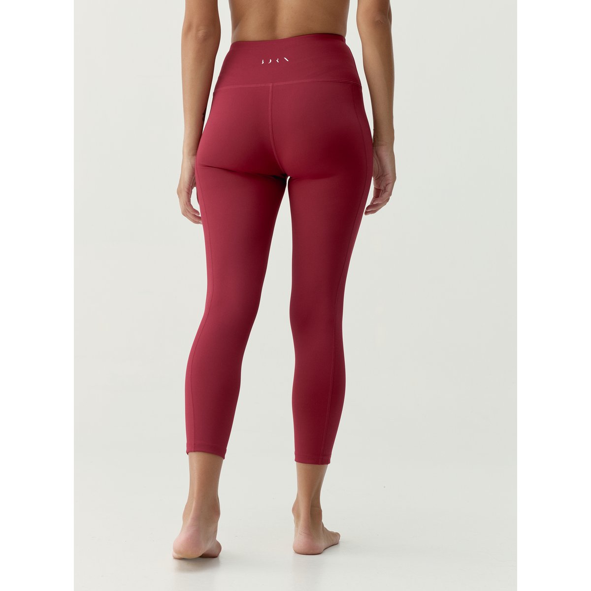 Legging de sport femme Nexa Taille haute rouge groseille, BORN