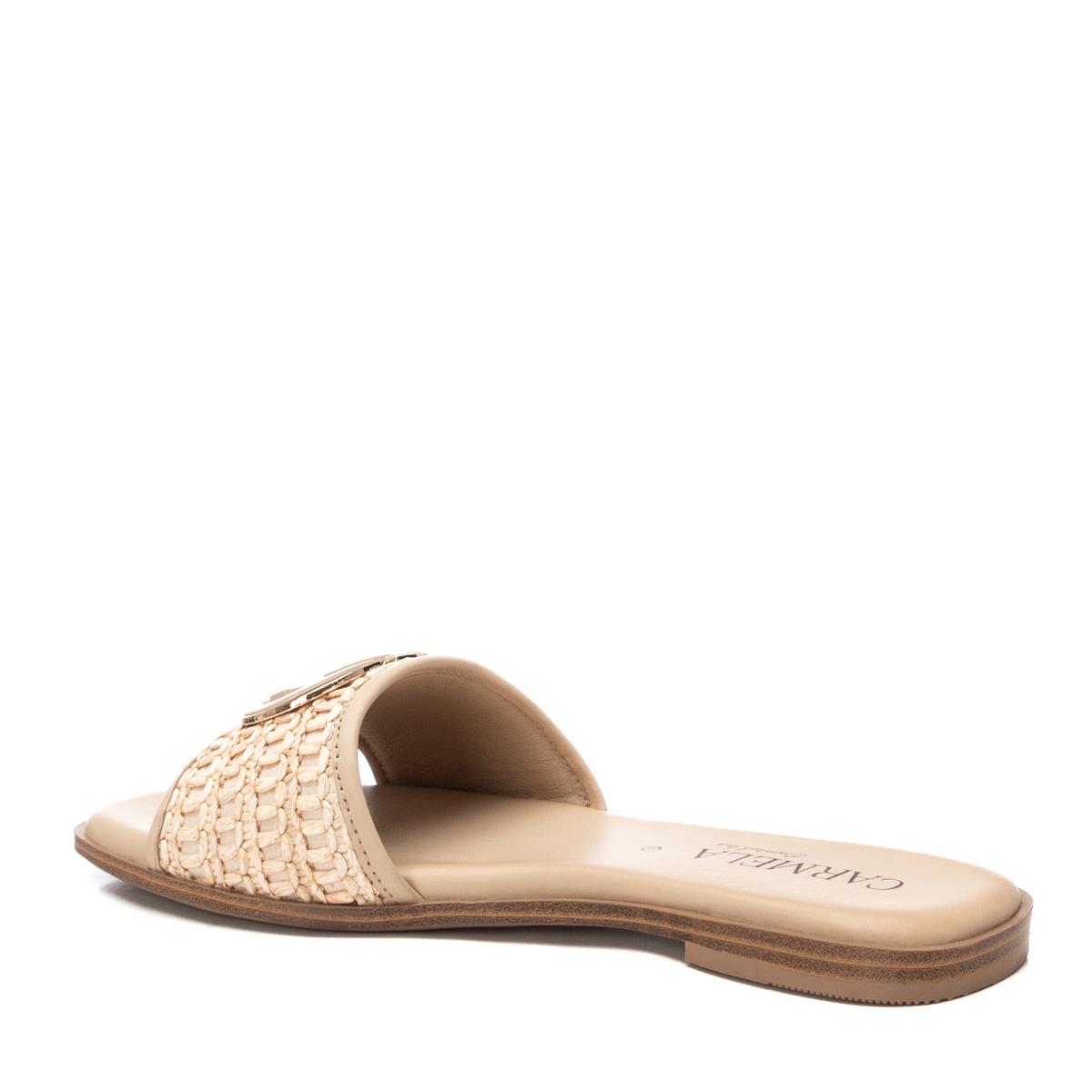 Sandale Plaine Décontractée beige, CARMELA
