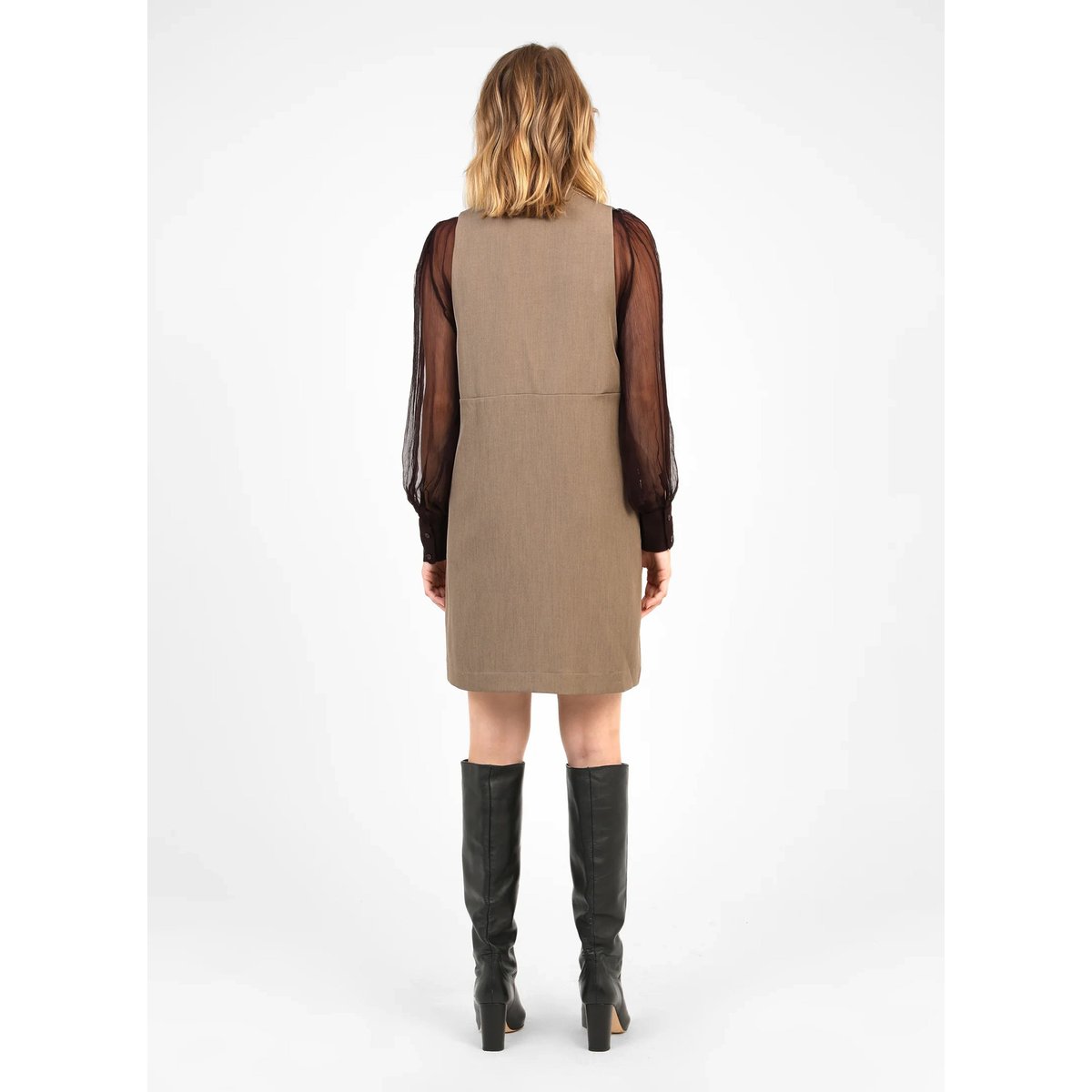Robe Courte MADINA taupe, AN'GE