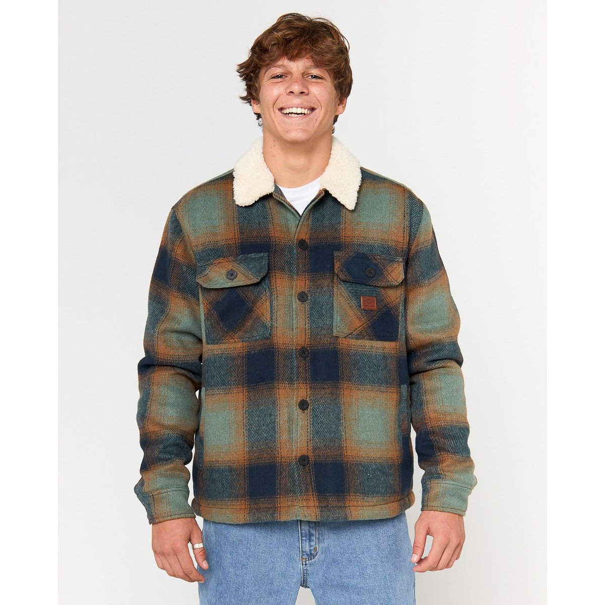 Veste Bells Sherpa vert cactus, RIP CURL