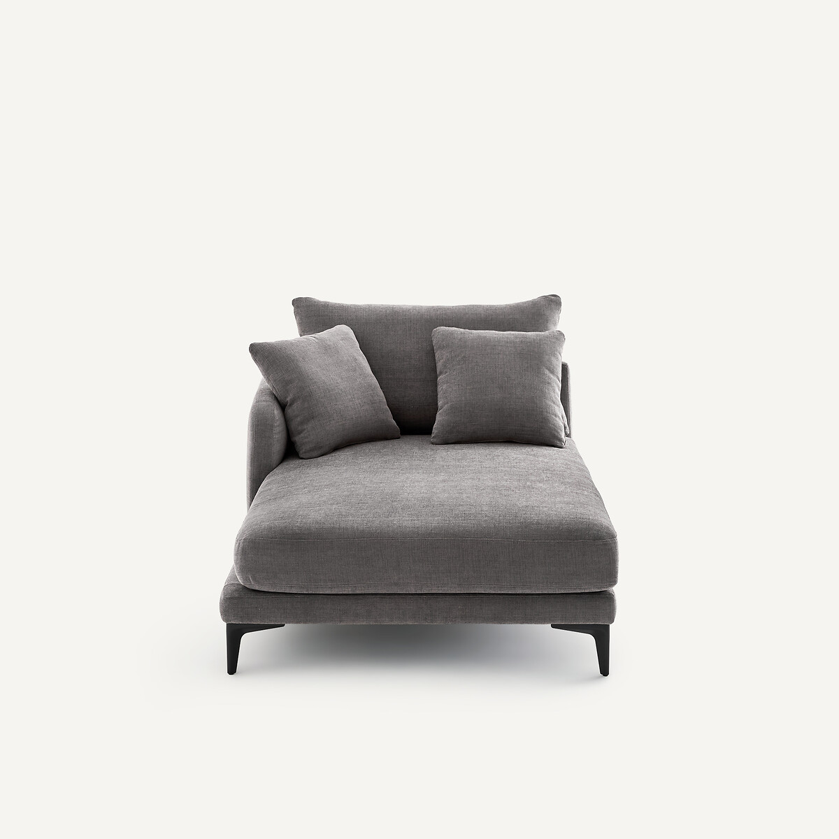 Méridienne en polyester et coton, MODERNISTE gris stone, AM.PM X EMMANUEL GALLINA