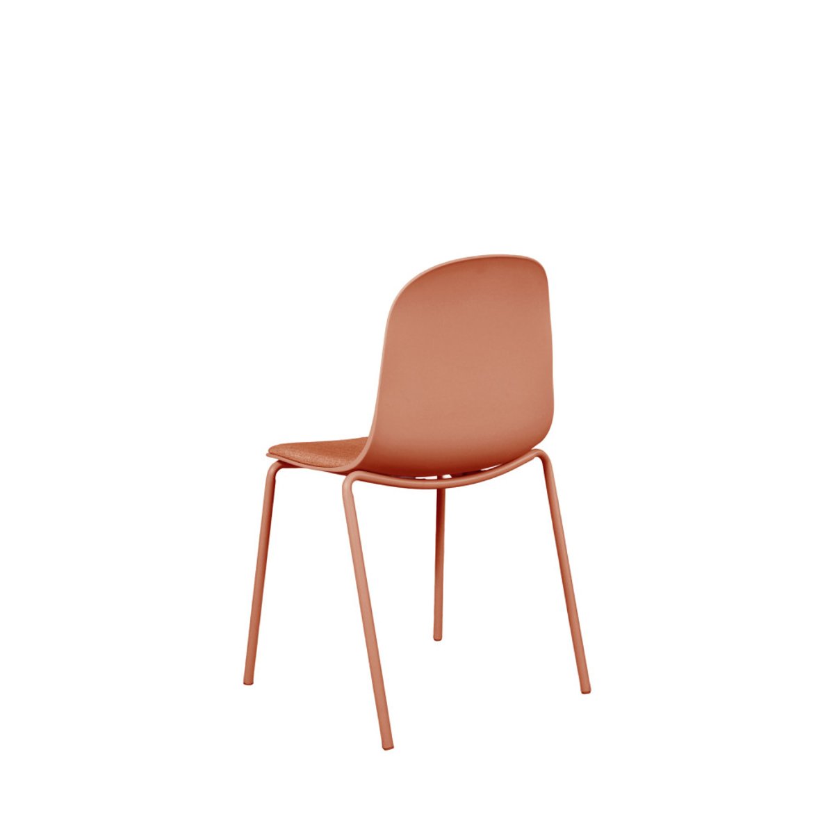 Lot de 2 chaises en tissu et métal pieds terracotta- LINDA terracotta, DRAWER