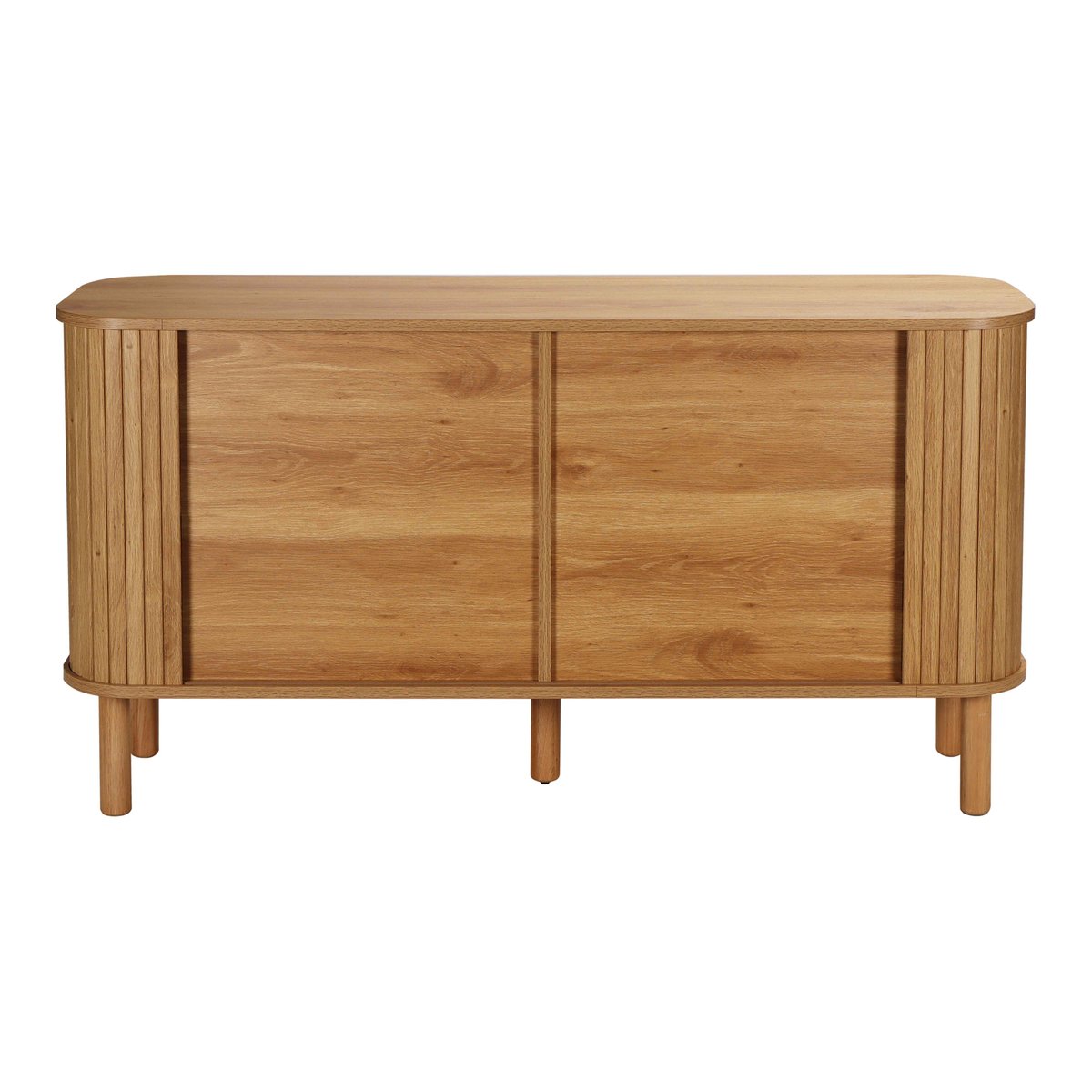 Buffet effet bois 2 portes 140 cm , TAYLOR bois clair, OVIALA