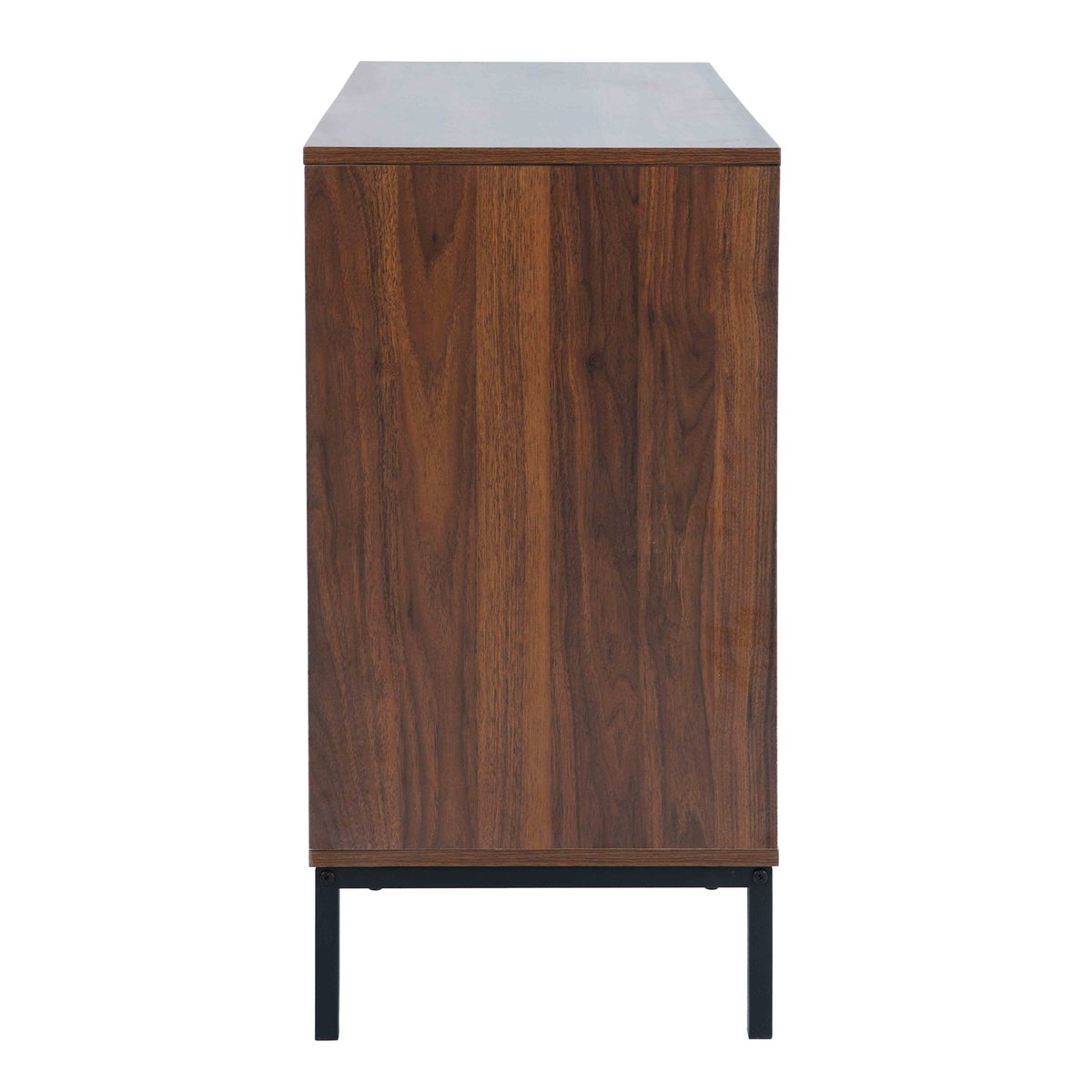 Commode à 6 tiroirs en MDF décor mélaminé 112 cm, DAVE bois foncé, OVIALA