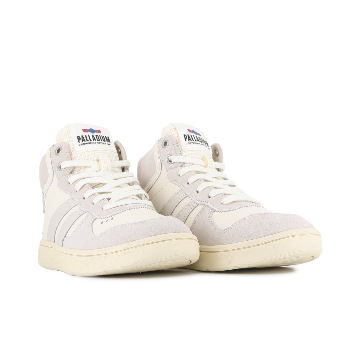 Baskets hautes Pallacup Chukka blanc-marshmallow, PALLADIUM