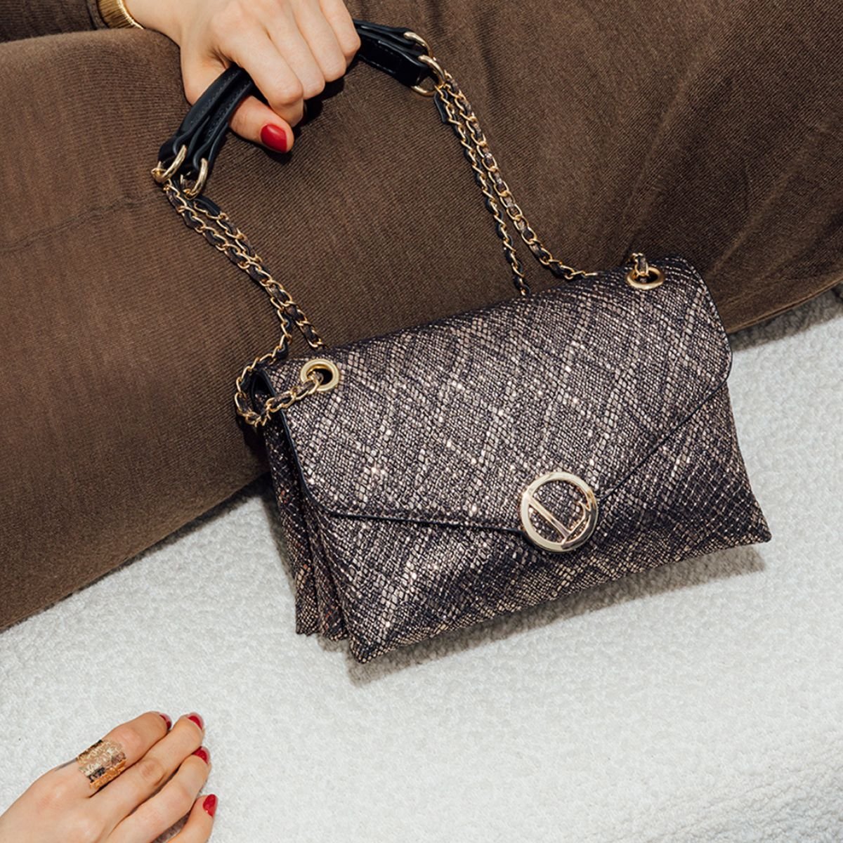 Sac multi poches Roxana doré,gun, LOLLIPOPS