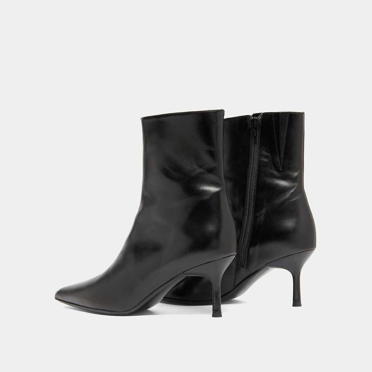 Bottines talons aiguilles en cuir, Diem noir, JONAK