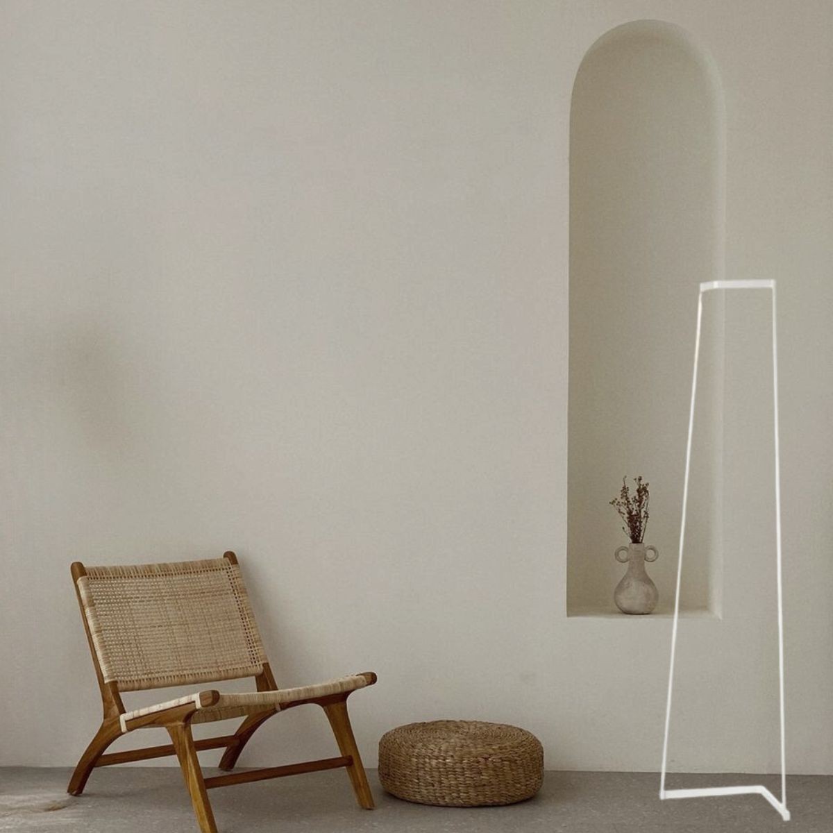 Lampadaire lumière chaude MINIMAL blanc, MANTRA