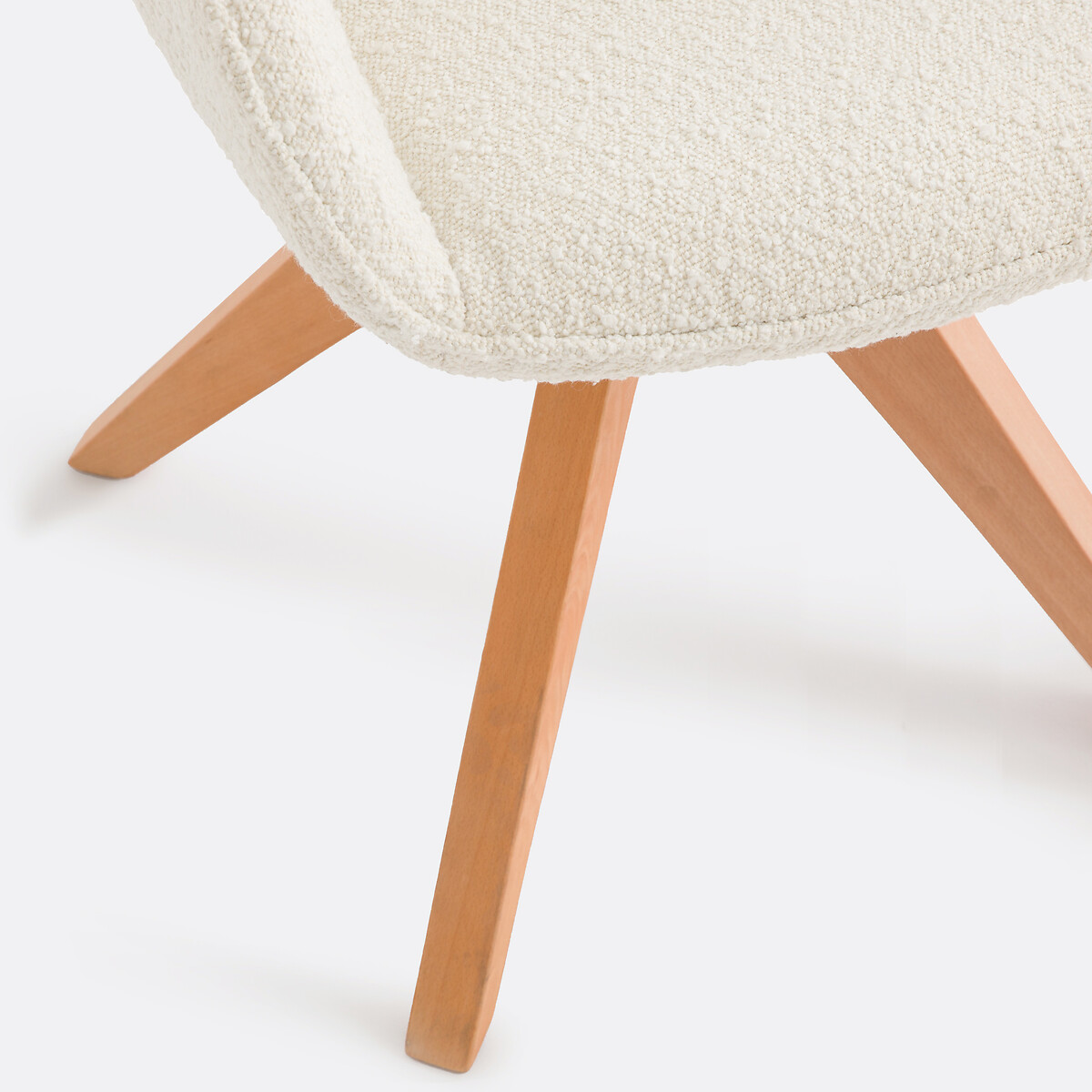 Fauteuil de bureau bouclette, Jimeo ecru, LA REDOUTE INTERIEURS