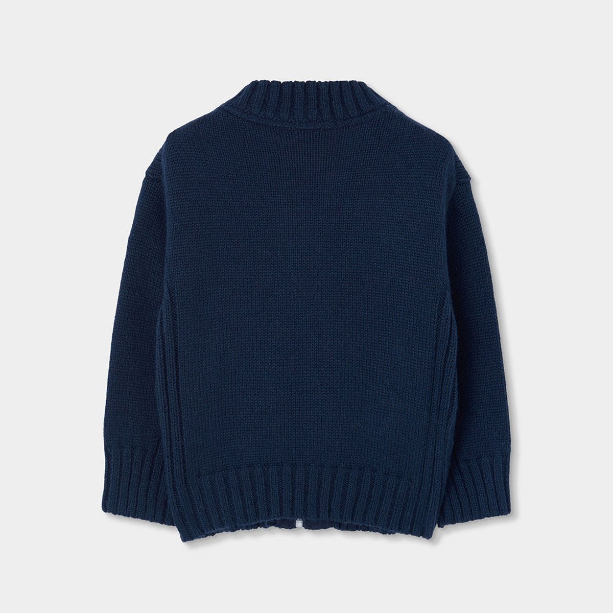 Veste garçon en maille avec fermeture éclair bleu, BOBOLI