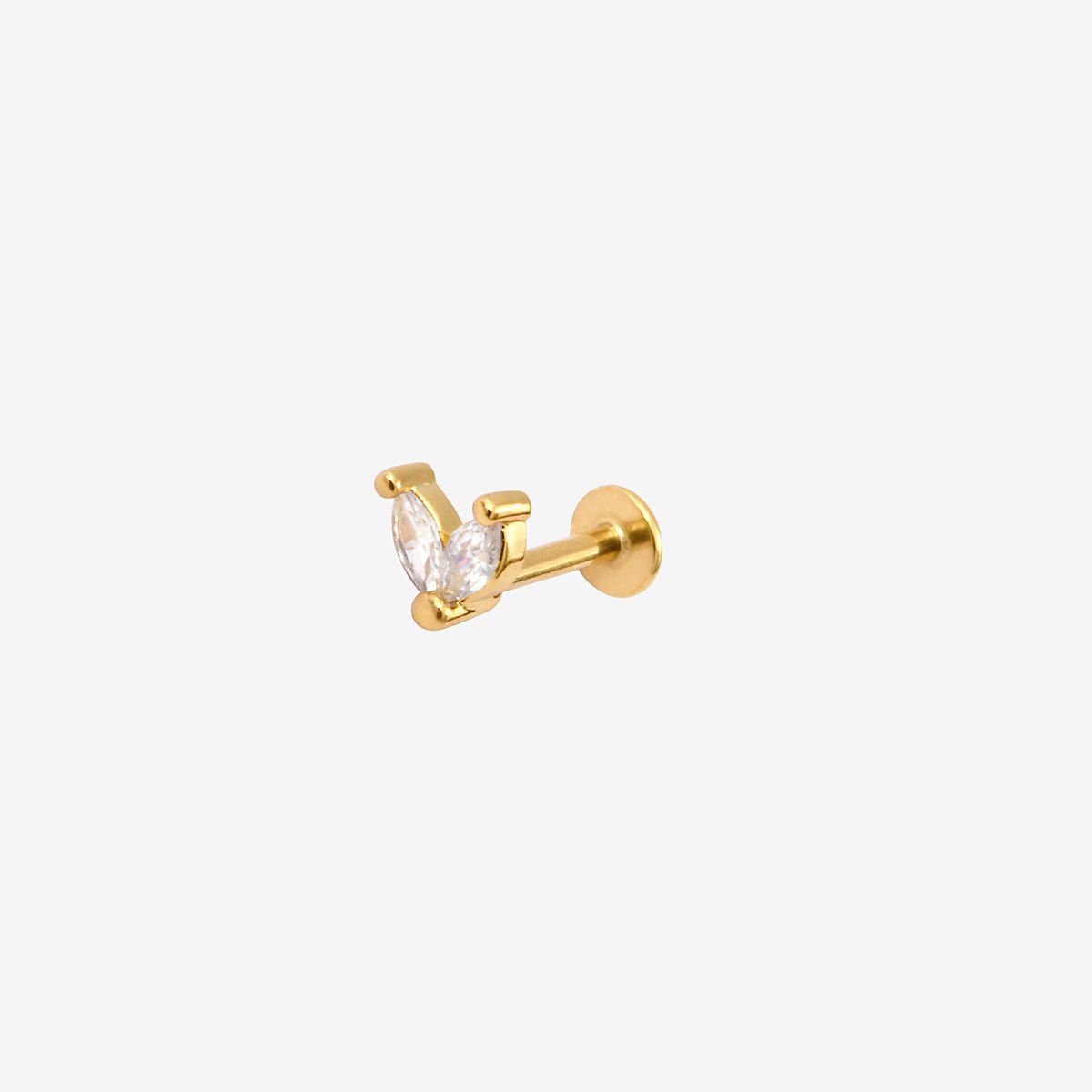 Piercing plat pensee - candy blanc, CAROLINE NAJMAN