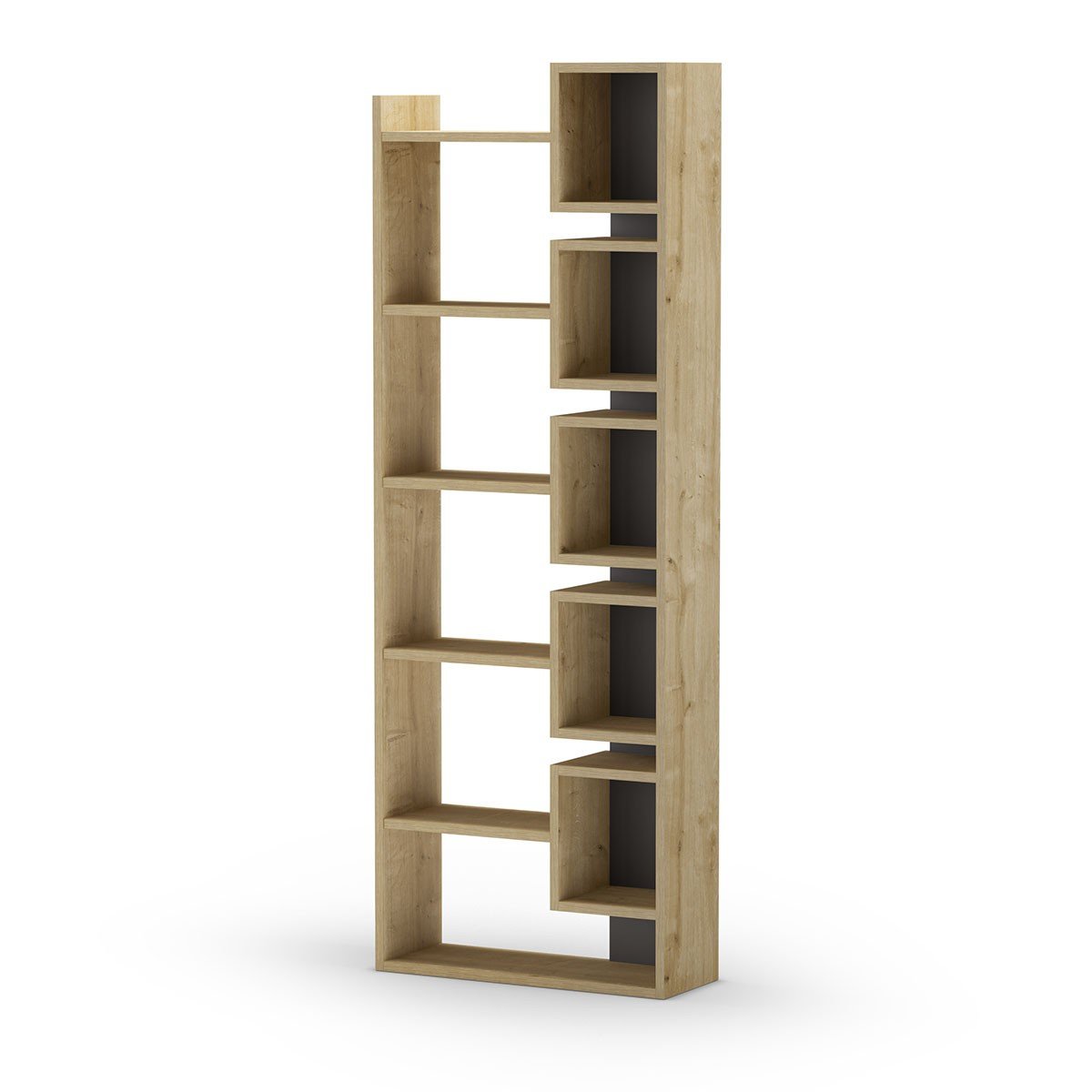 Étagère Design H168,5 cm - Eladi chêne clair / gris, CALICOSY