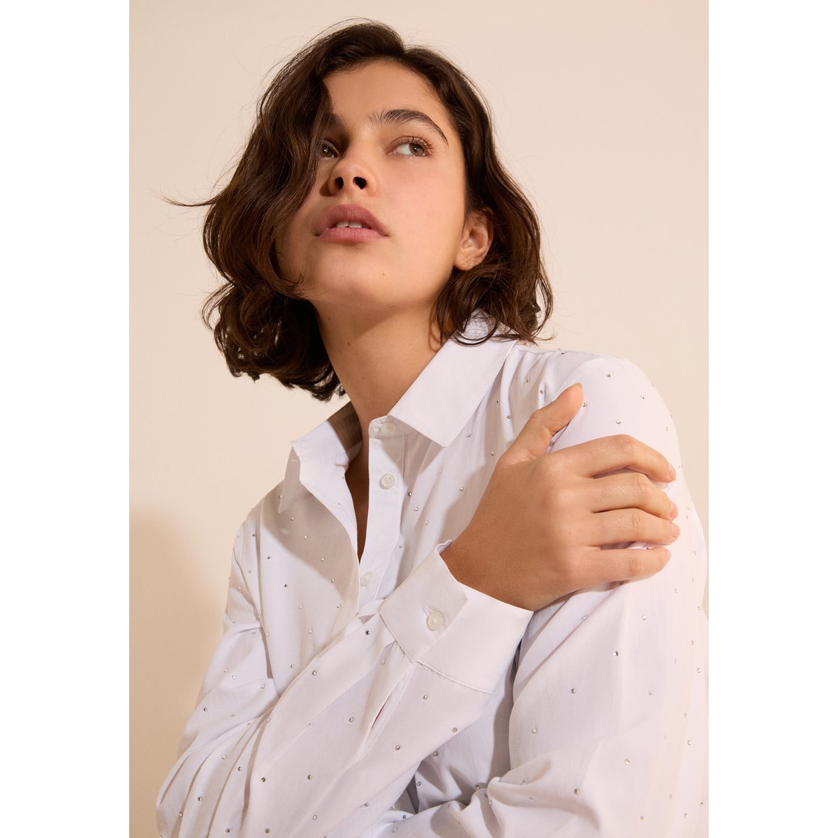 Chemise avec coton COLETTE blanc, ETAM