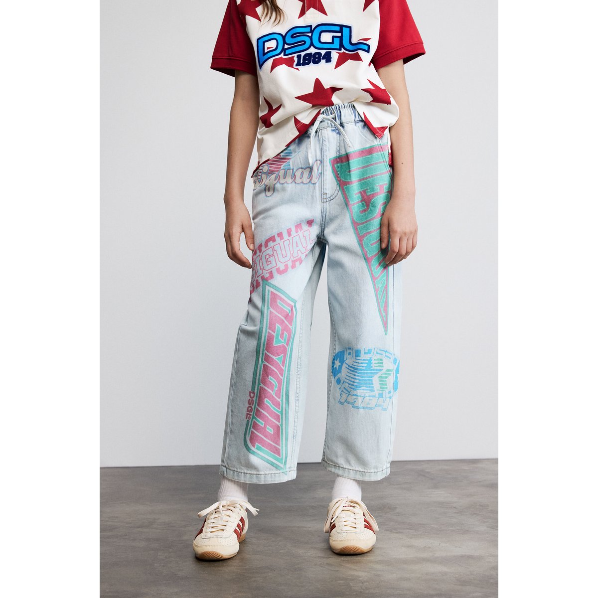 JEAN IMPRIMÉ bleu, DESIGUAL