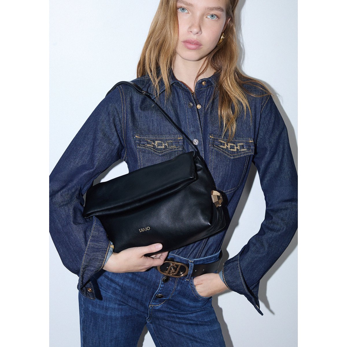 Sac à épaule Riccy moyen noir, LIU JO