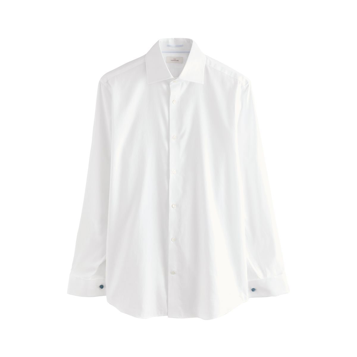 Chemise poignets doubles signature blanc, NEXT