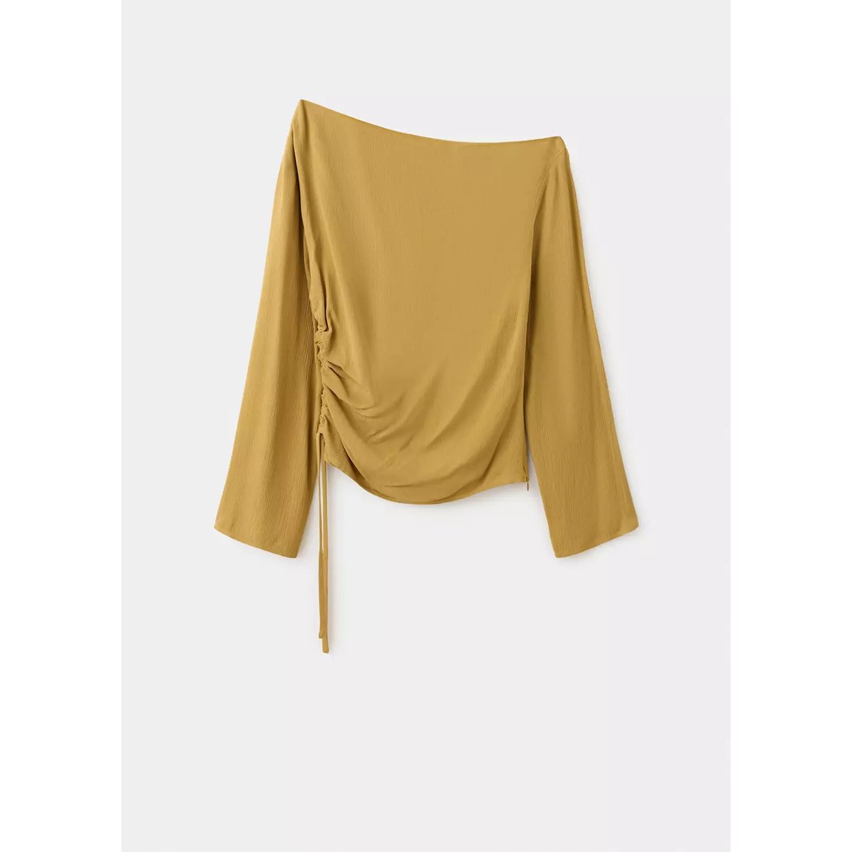 Blouse asymétrique gaze jaune, MANGO TEEN