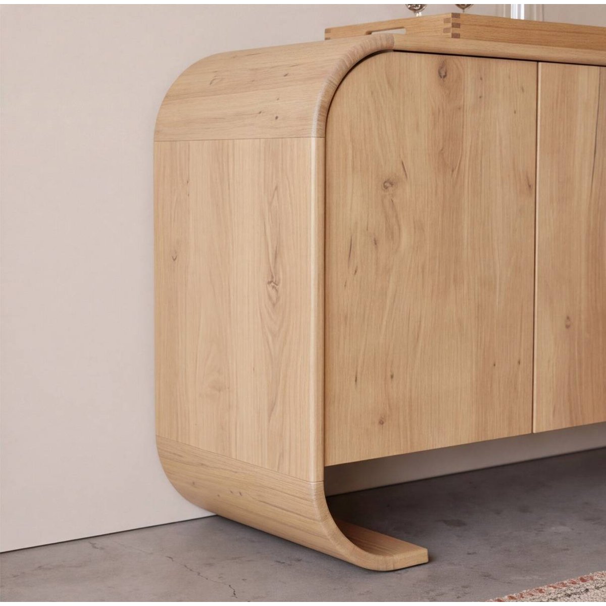 Buffet 4 portes en bois de manguier CHAD bois clair, MADE IN MEUBLES