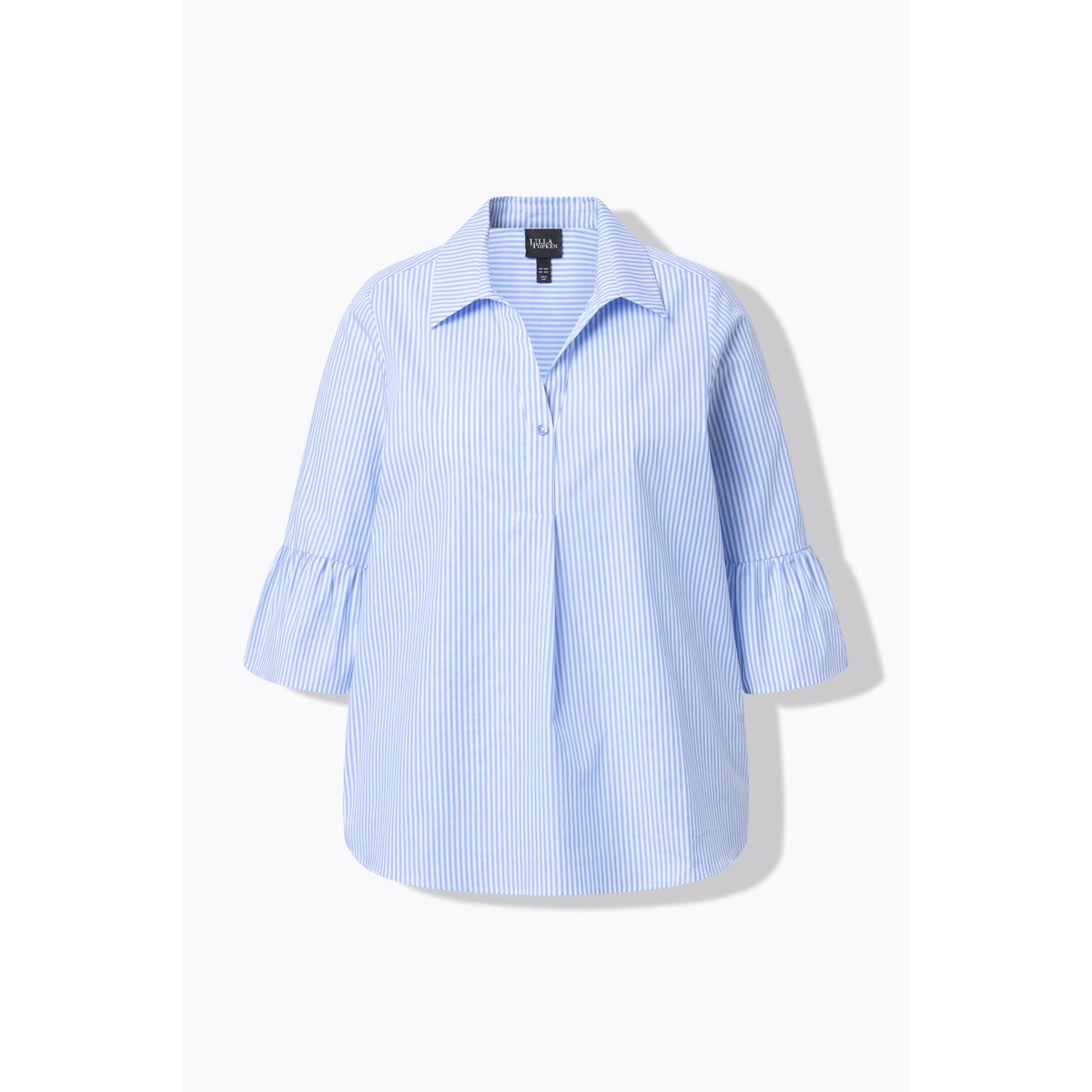 Chemisier à rayures, coupe évasée bleu clair, ULLA POPKEN