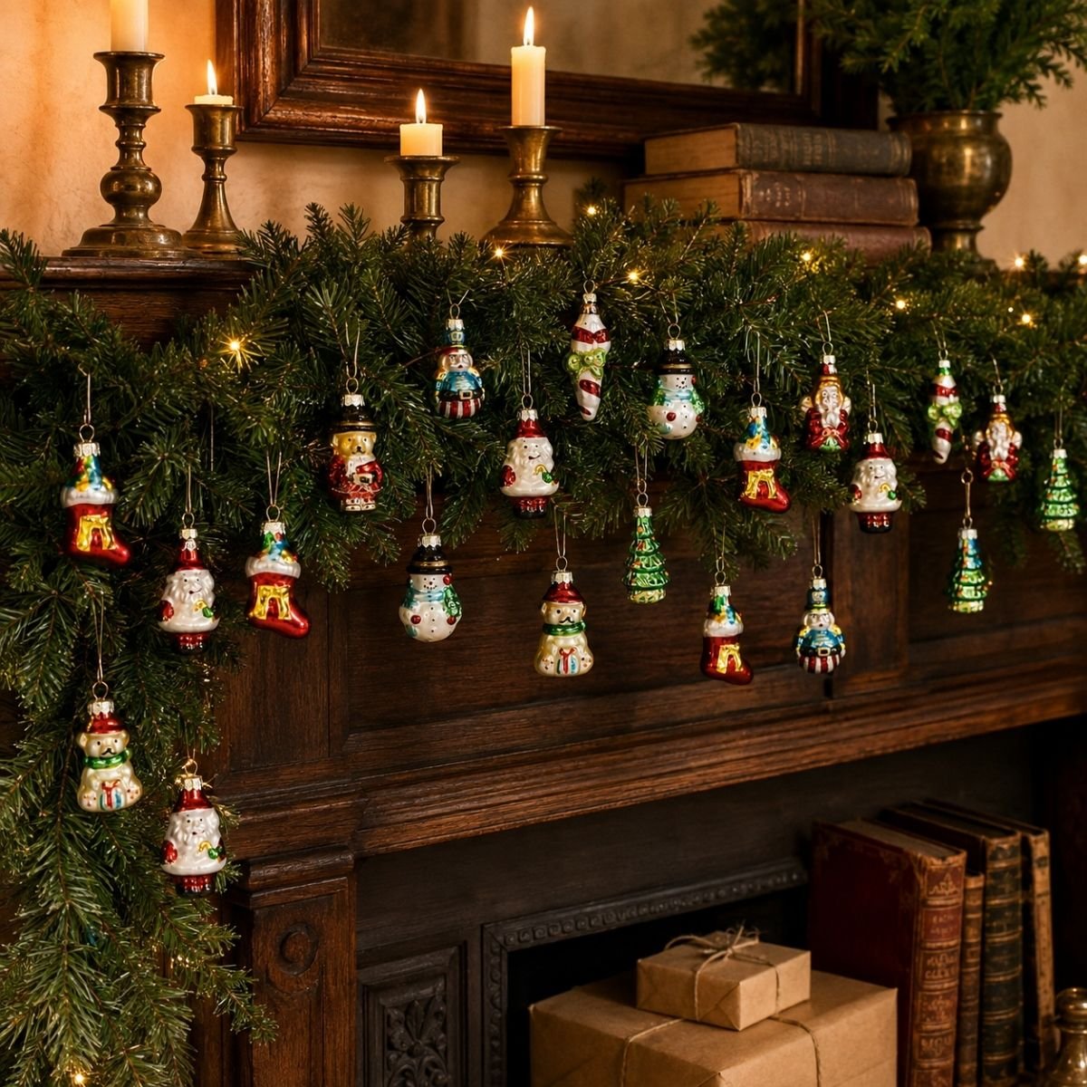 Lot de 20 ornements de Noël figurines vert, MICA DECORATIONS