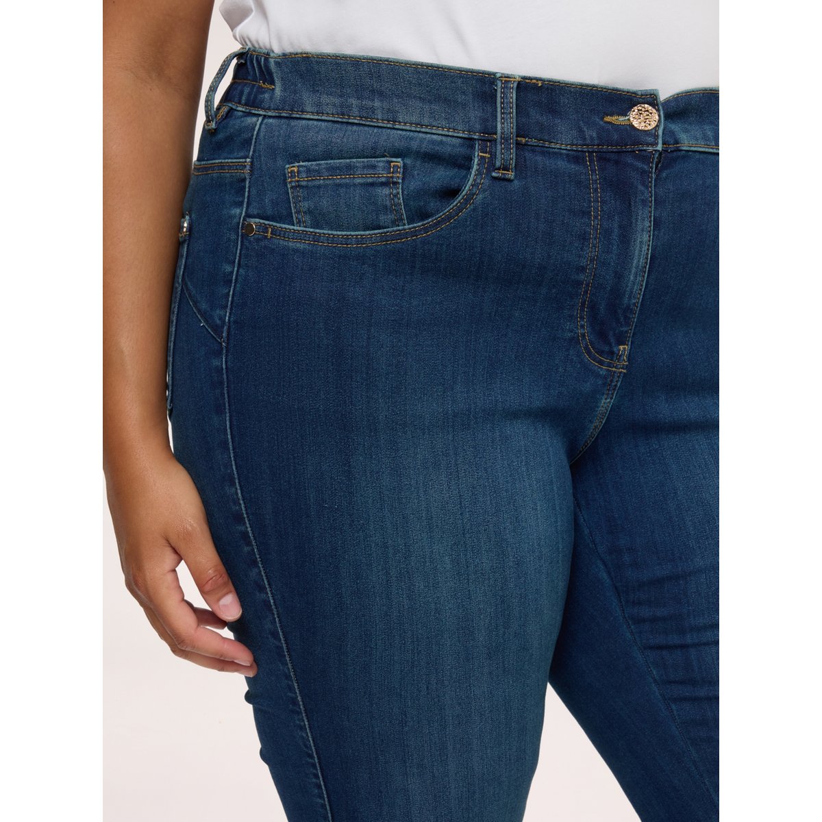 Jean Flare délavage bleu bleu, FIORELLA RUBINO