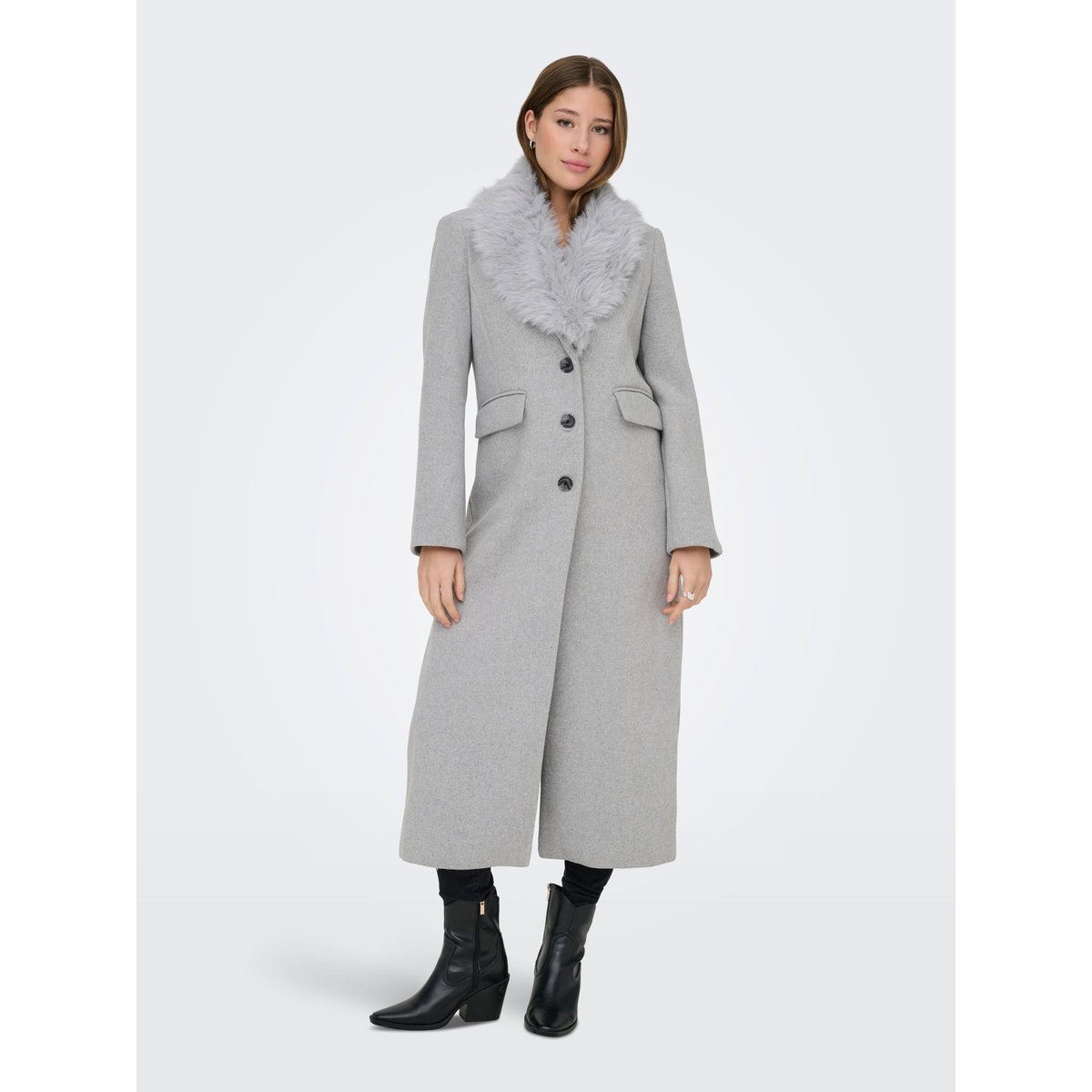 Manteau grise - light grey melange, ONLY