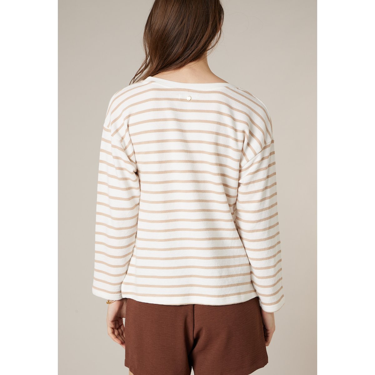Pull femme en 100% coton doux MANILA sand, DEELUXE