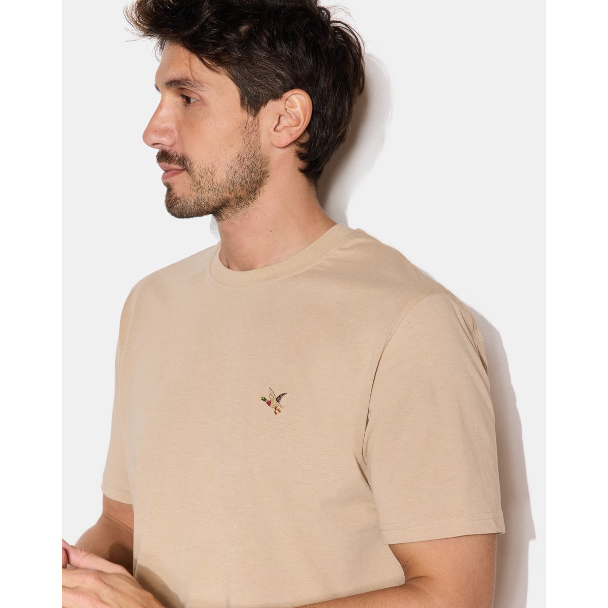 T-Shirt motif devant; brodé T-TOGS beige, CHEVIGNON