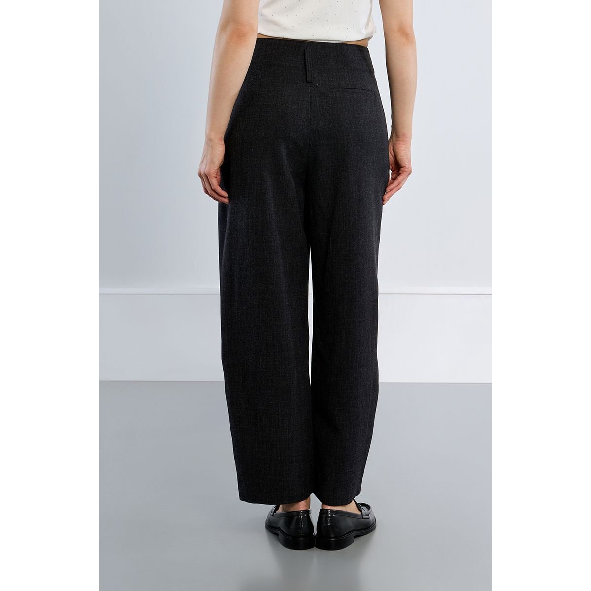 Pantalon barrel, à pinces noir, LILI SIDONIO