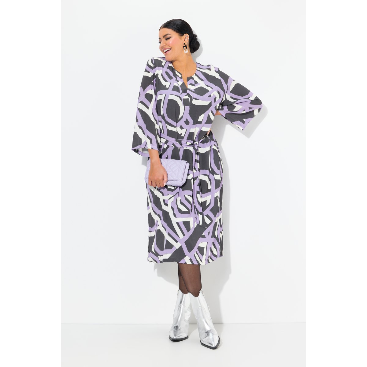 Robe à col tunisien asphalte, ULLA POPKEN