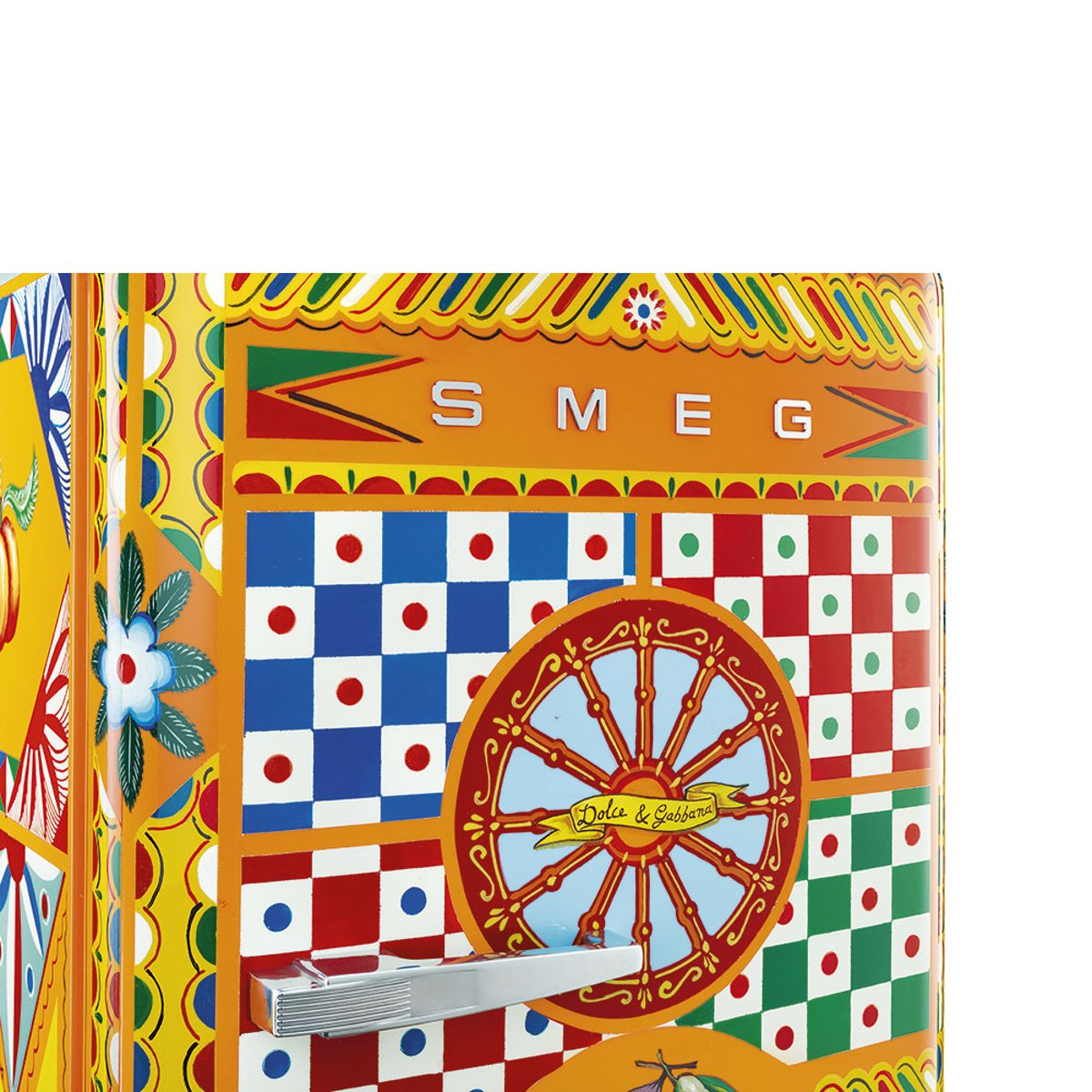 Réfrigérateur 1 porte poignée à gauche FAB28 décoré / spécial brillant, SMEG