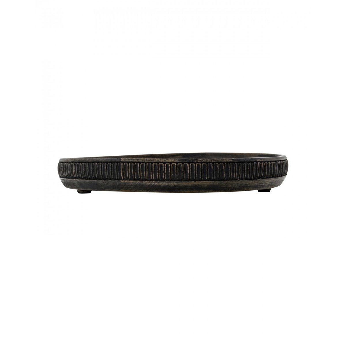 Lot de 2 plateaux en bois de manguier Loma noir, HOUSE DOCTOR