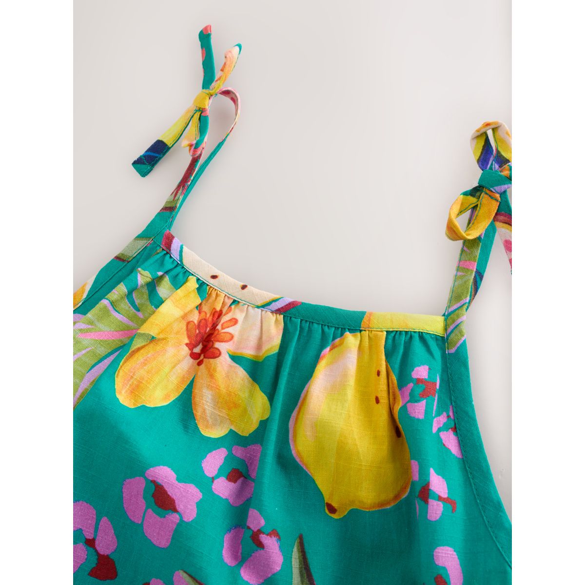 Robe à manches évasées vert tropical, NEXT