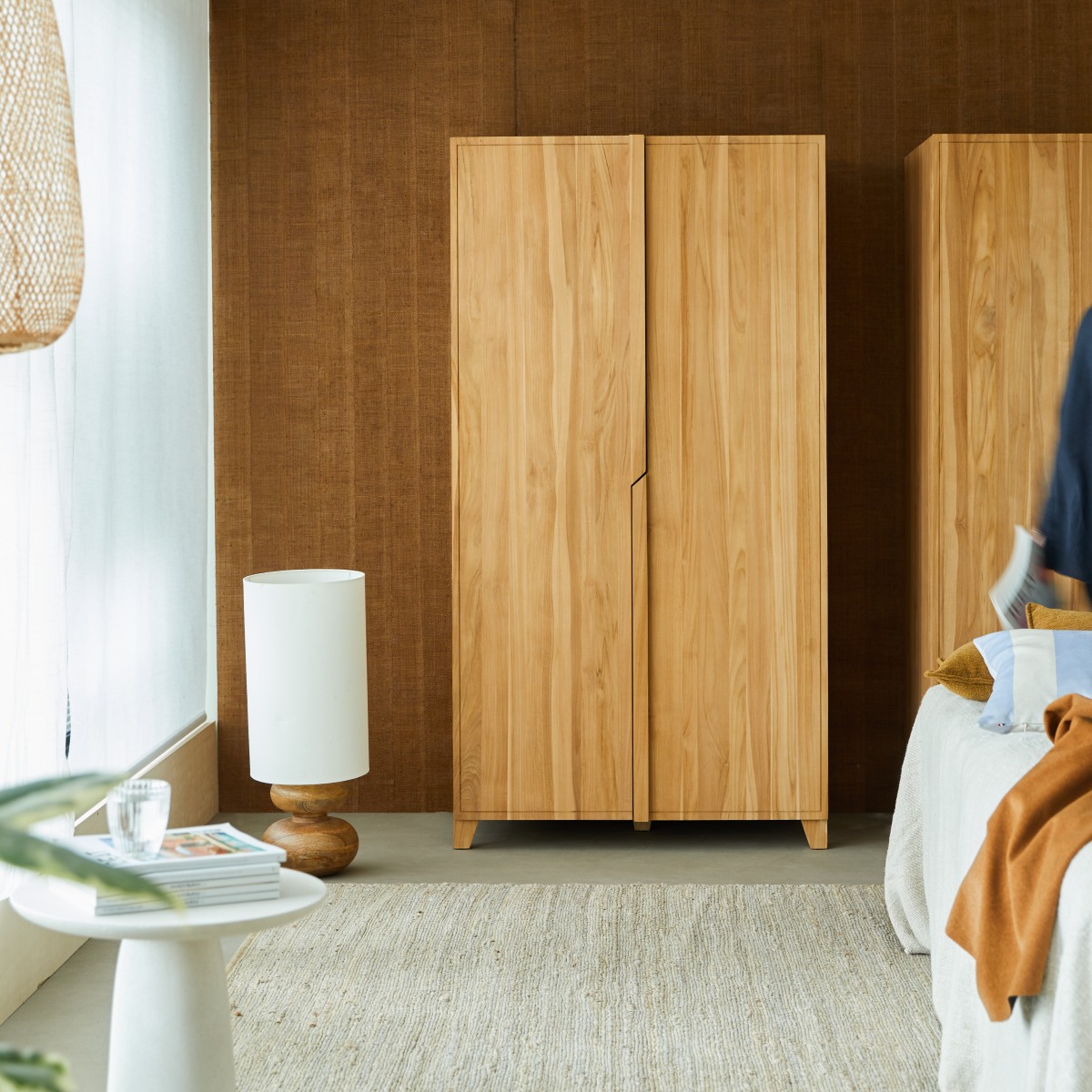 Armoire en Teck massif, GRETA naturel, TIKAMOON