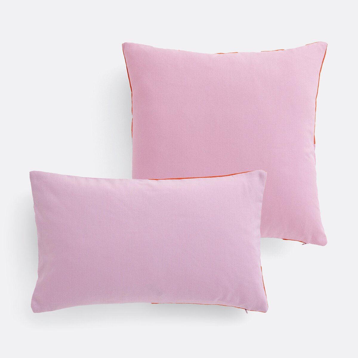 Housse de coussin en velours, TABAKA orange/rose, LA REDOUTE INTERIEURS