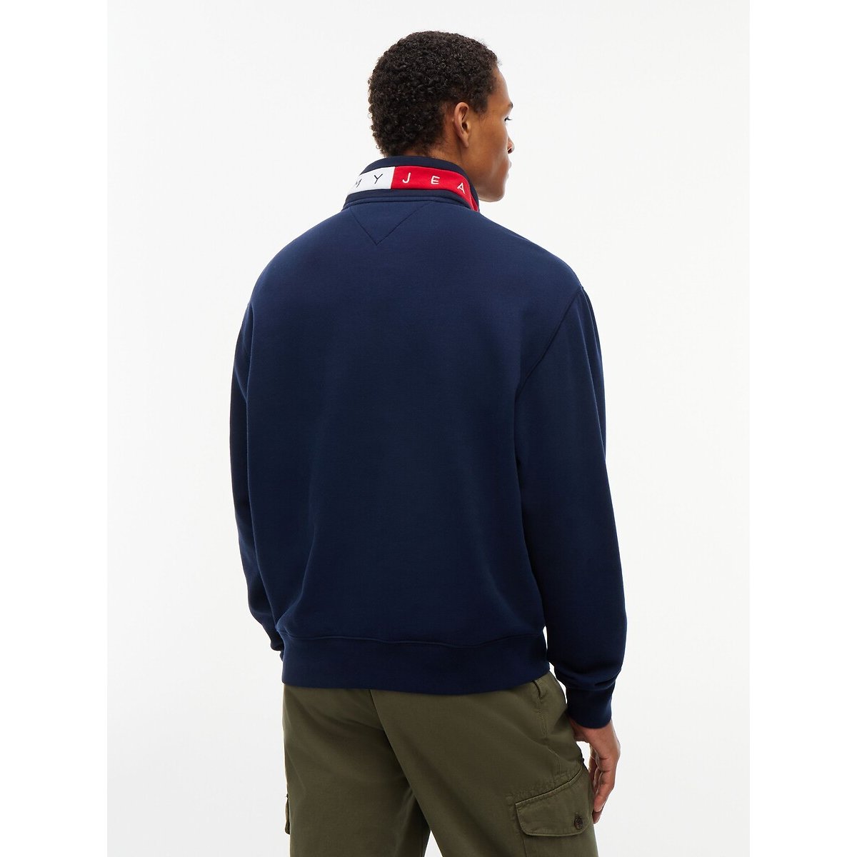 Sweat demi-zippé, coupe relaxed marine, TOMMY JEANS