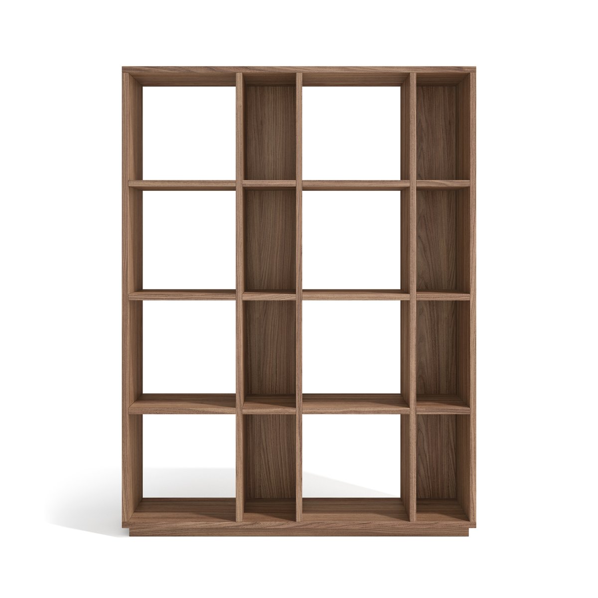 Bibliothèque modulable en placard 16 niches, IKAI noyer, HERDASA