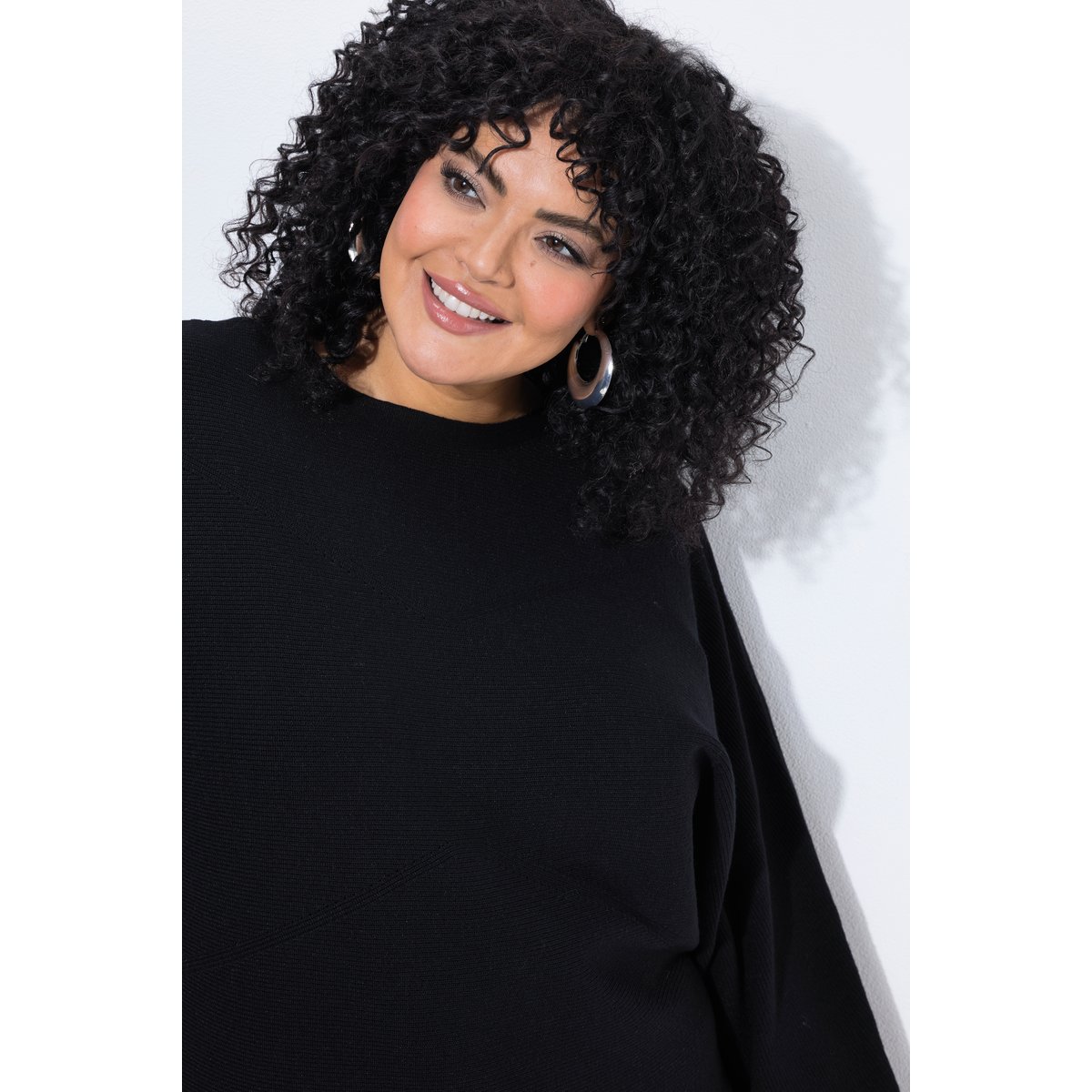 Pull maille horizontale noir, ULLA POPKEN