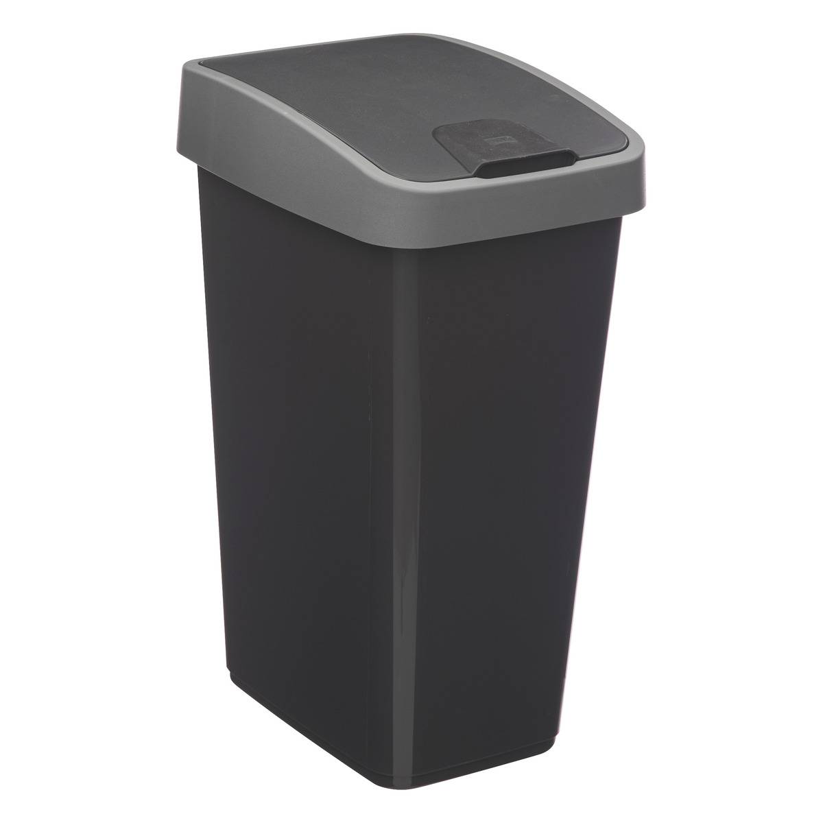 Poubelle de cuisine rectangulaire double ouverture 25L anthracite, 5FIVE SIMPLY SMART
