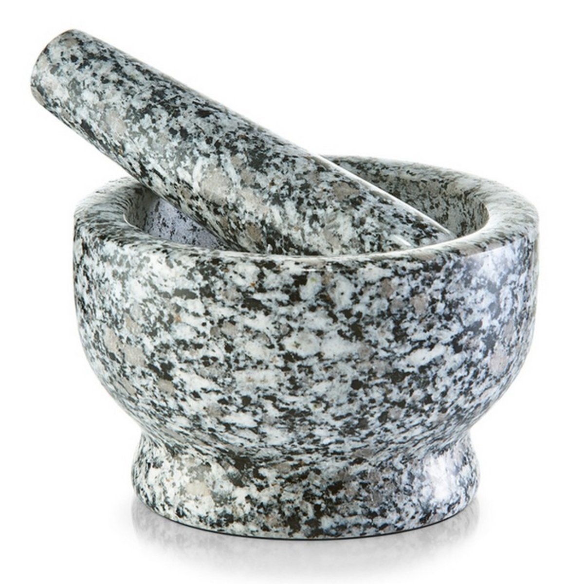 Mortier et pilon cuisine granite gris, ZELLER PRESENT