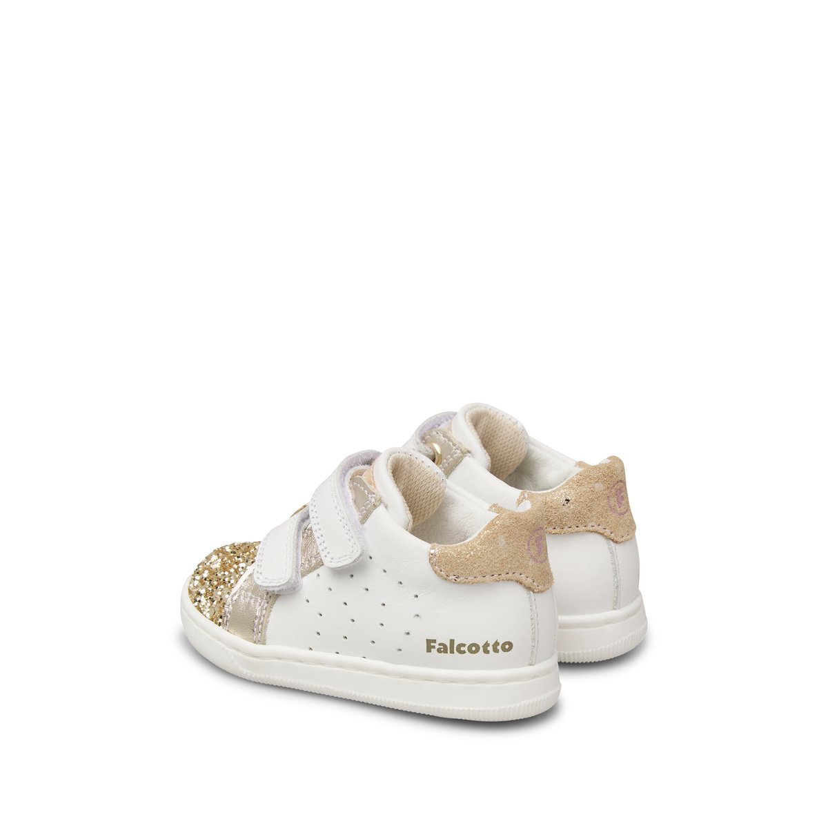 Sneakers en cuir et tissu KINER VL blanc-platine-, FALCOTTO