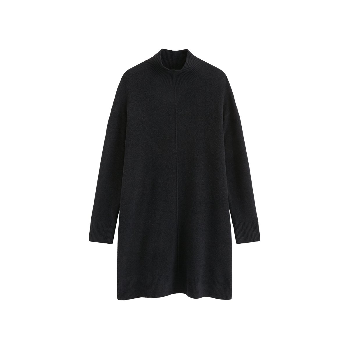 Robe en maille oversize en mélange de laine vierge douce noir, MARC O’POLO DENIM