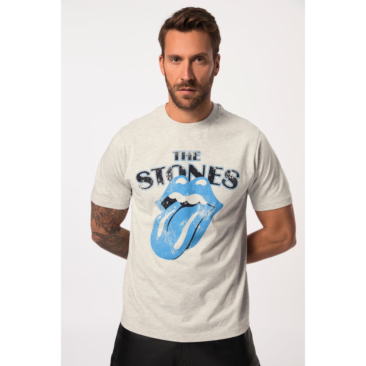 T-shirt, groupe Rolling Stones gris clair chiné, JP1880