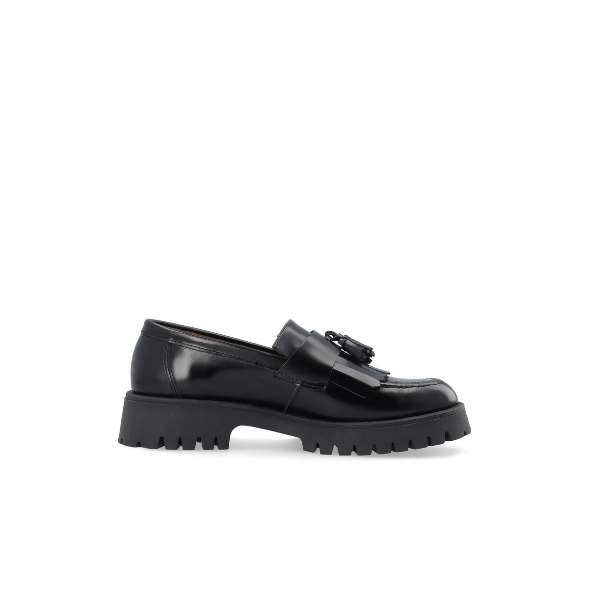 Mocassins En Cuir black1, BIANCO