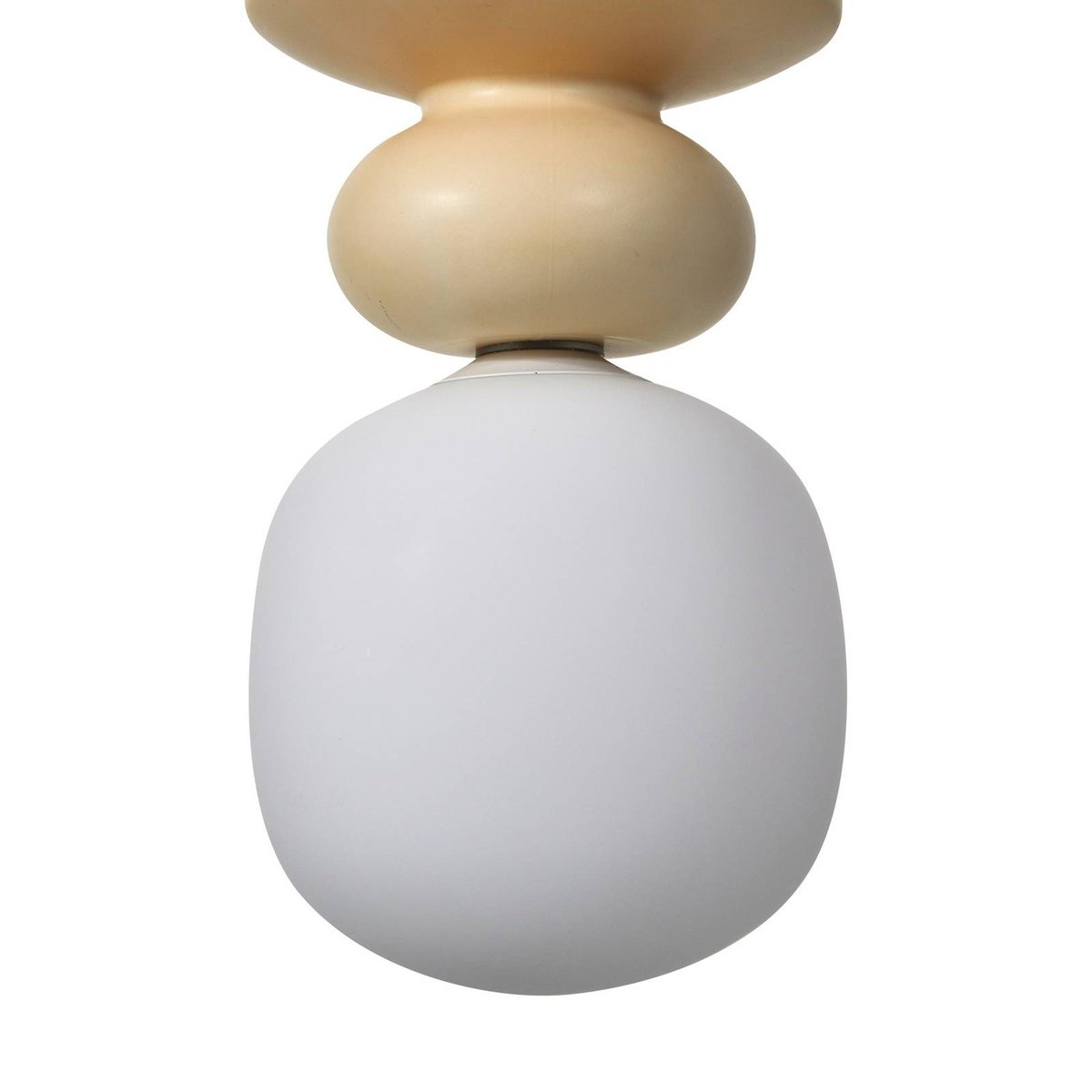 Suspension en céramique scandinave, Fidelo blanc, jaune (pantone 13-1308txc), LUCANDE